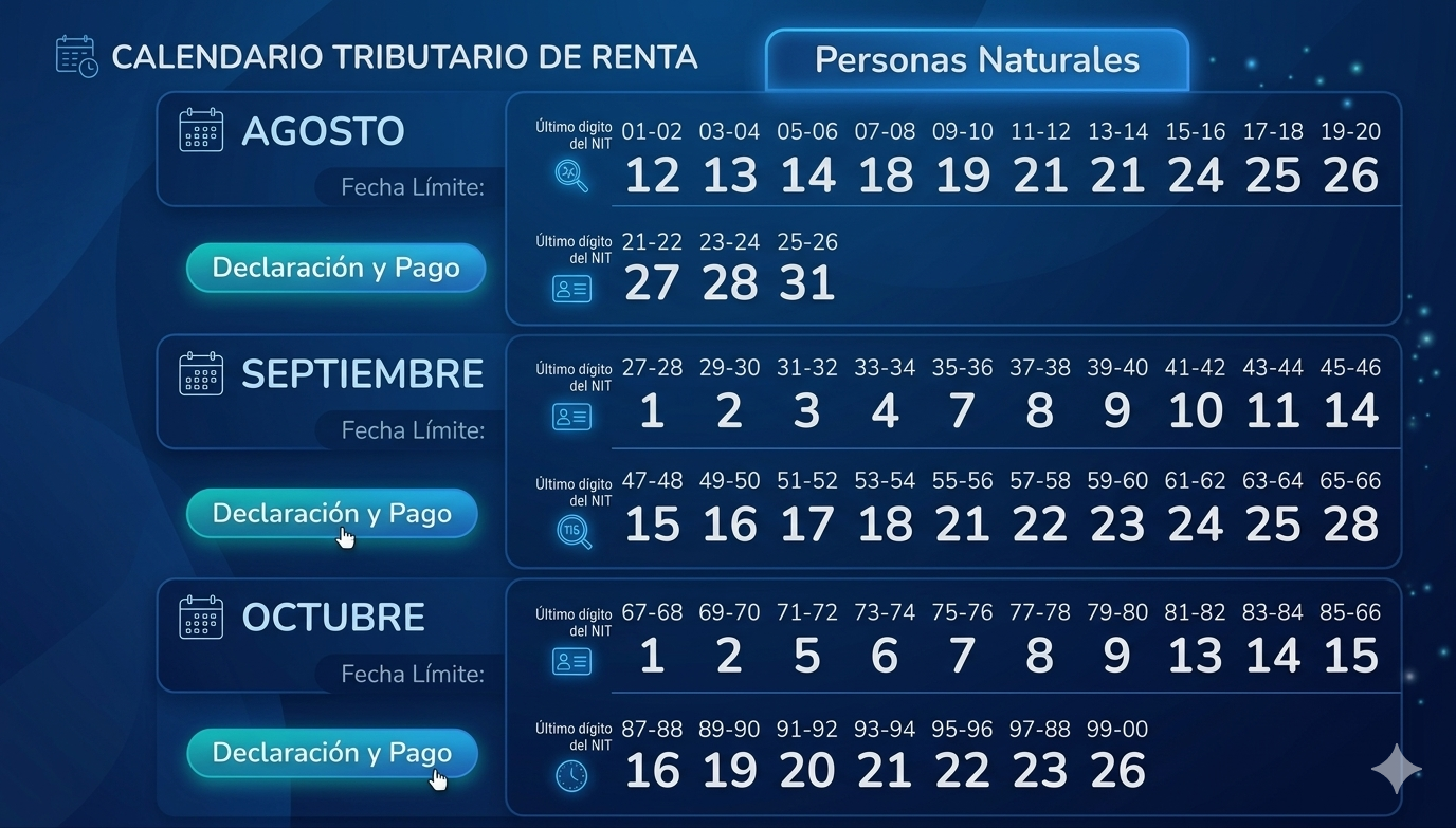Calendario Tributario 2026 - Personas Naturales